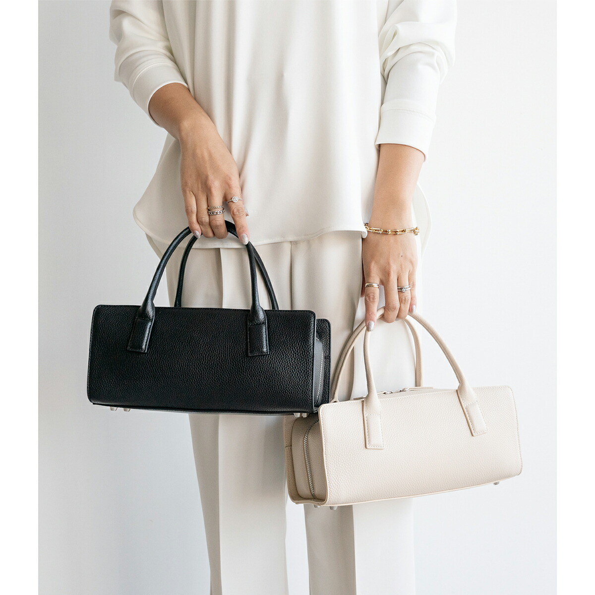 yuki(ドキ子さん)ROOMコラボ　本革 ボストン 横長バッグ yuki(ドキ子さん)ROOMコラボ】 本革 ボストン 横長バッグ