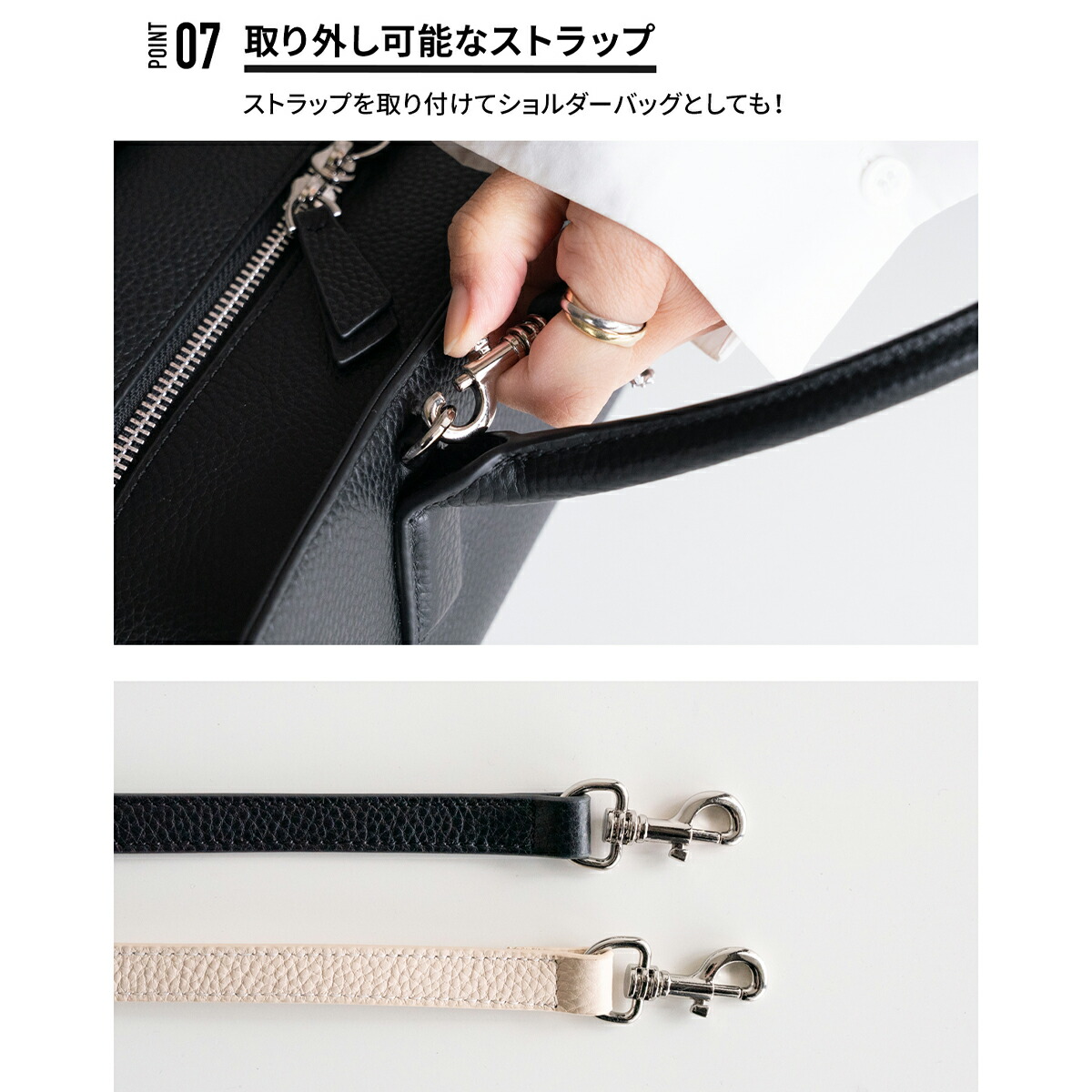 yuki(ドキ子さん)ROOMコラボ】 本革 ボストン 横長バッグ バゲット