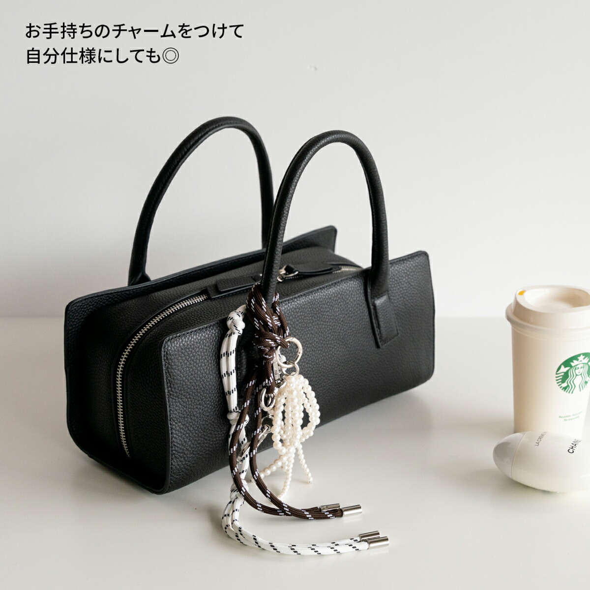 yuki(ドキ子さん)ROOMコラボ】 本革 ボストン 横長バッグ バゲット