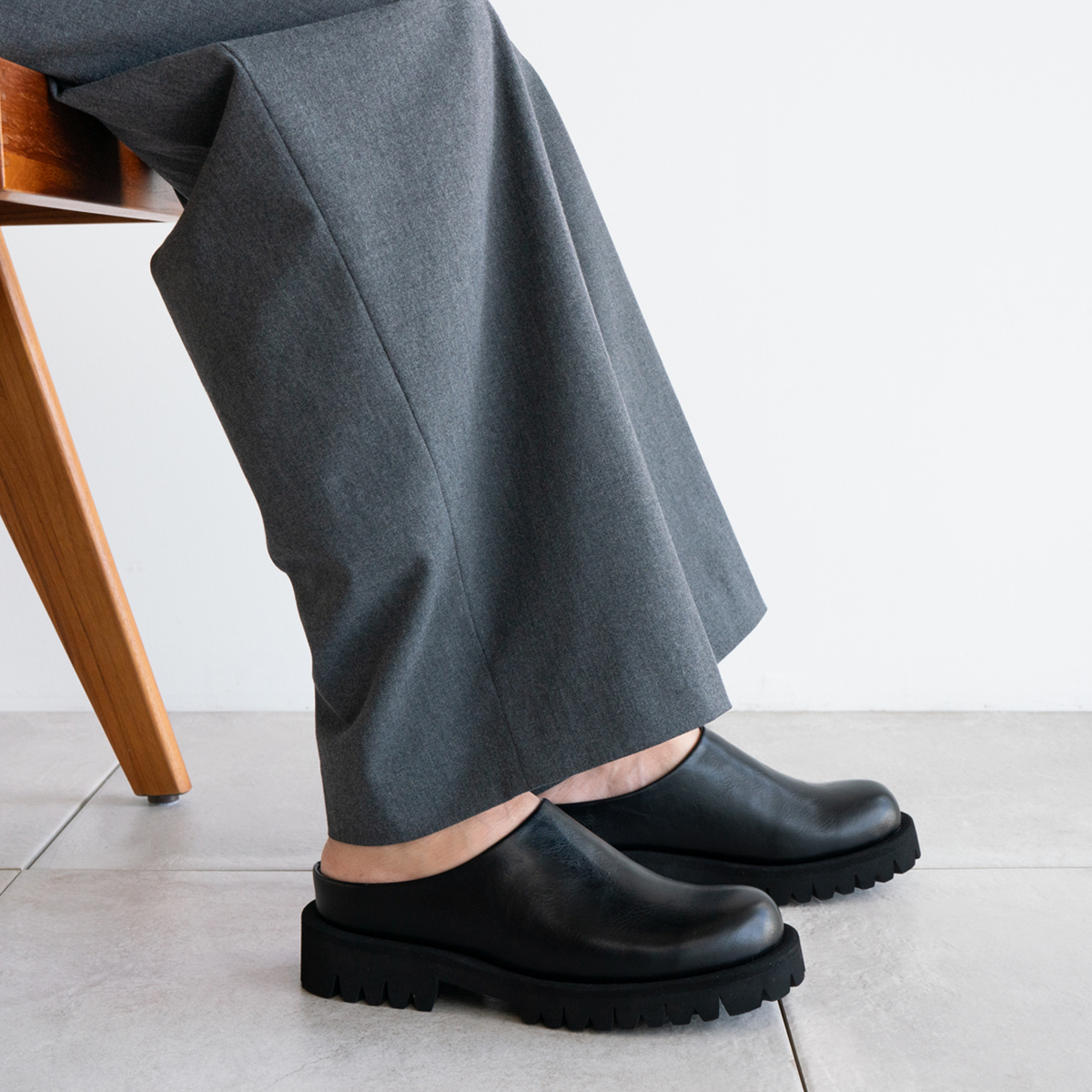 ボリュームソール サボサンダル ブラック i2131 TODAYFUL Volume Sole Sabot ボリュームソールサボ Black