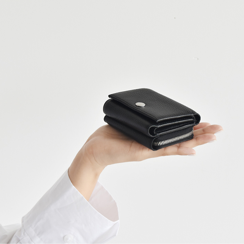 本革 ミニウォレット ミニ財布 三つ折り財布 レザー 牛革 レディース ...