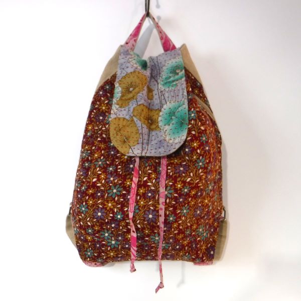 リサイクルサリーリュックサック 【J】 peopletree ピープルツリー フェアトレード fairtrade bag backpack かばん 鞄 バッグ バック