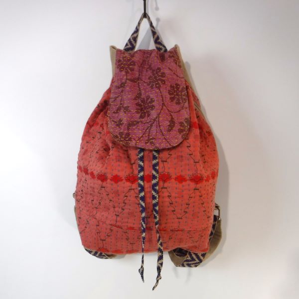リサイクルサリーリュックサック 【L】 peopletree ピープルツリー フェアトレード fairtrade bag backpack かばん 鞄 バッグ バック|あいね・谷町九丁目店