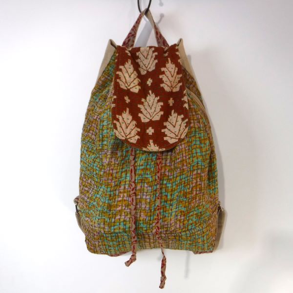 リサイクルサリーリュックサック 【P】 peopletree ピープルツリー フェアトレード fairtrade bag backpack かばん 鞄 バッグ バック|あいね・谷町九丁目店