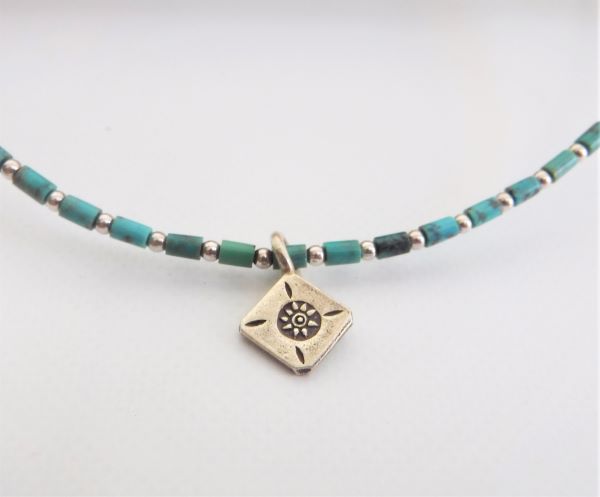 天然石ネックレス 菱 シルバー ビーズ 天然石 タイ アクセサリー ネックレス 青 ブルー Rvcconst Com