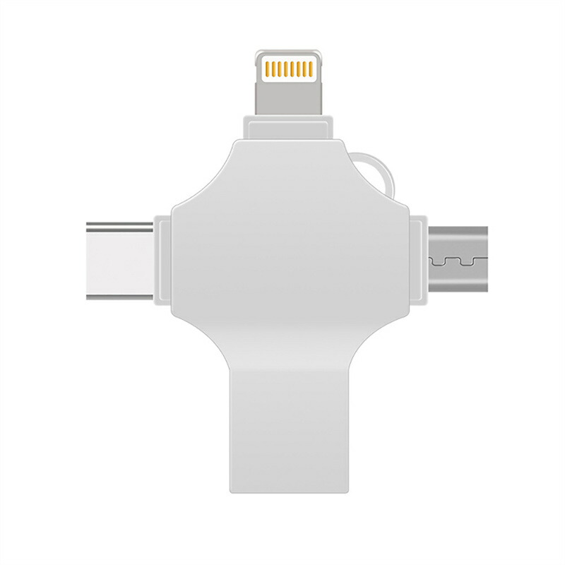 多機能 USBメモリ 128gb 大容量 USB3.1 高速フラッシュ スマホ用 フラッシュドライブ usbメモリ タイプc / iPhone / iPad /PC/Android/Mac/iOS 対応 iphoneデータ移行 パソコン USBメモリ回転式 usb メモリ 四合一 7,015円