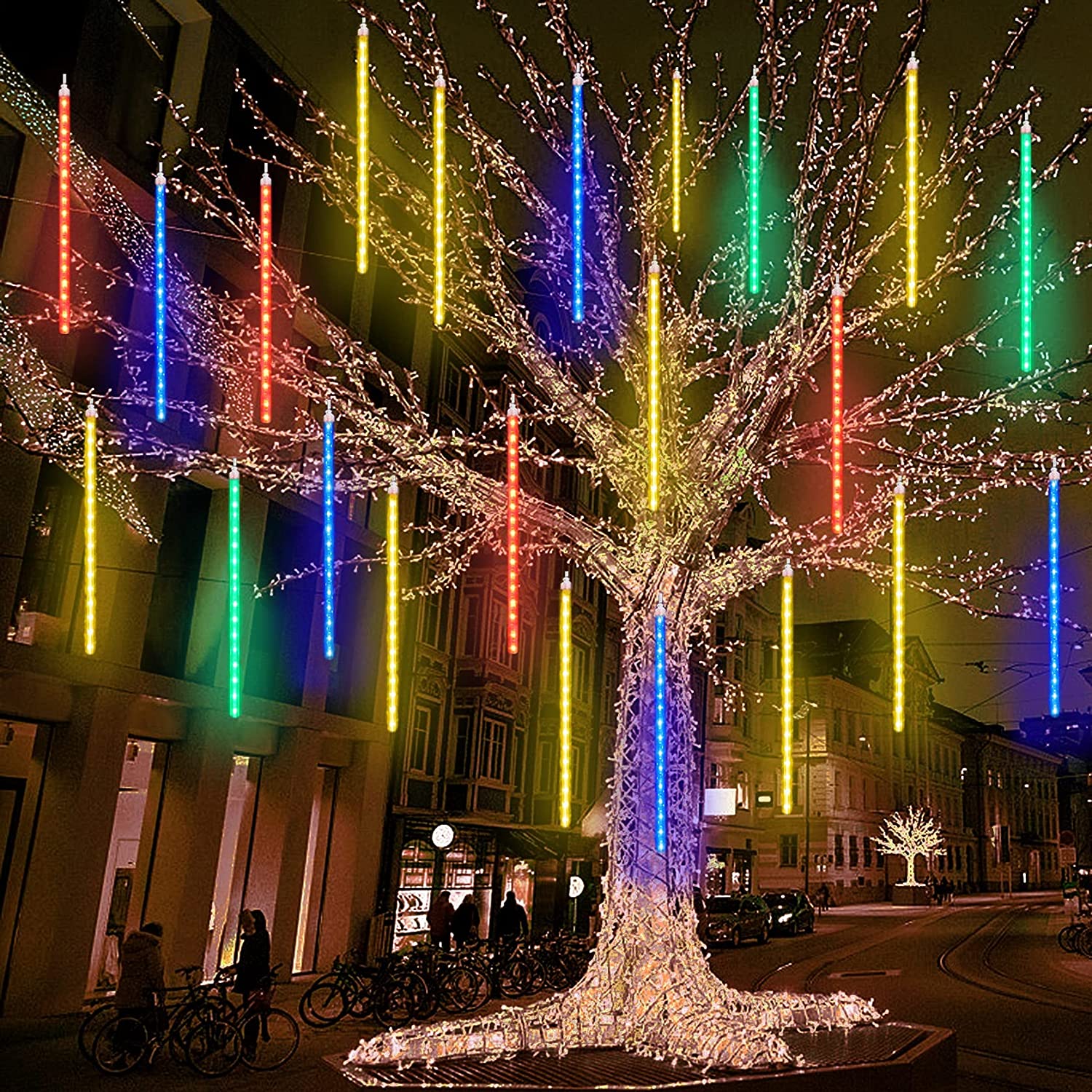 ８セット　LEDスノーフォールライト 50cm 10本 イルミネーション 流れ星 LED イルミネーション スノーフォール ライト 50cm 10本 フラッシャー