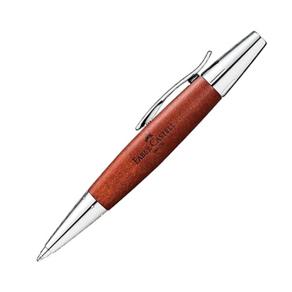 ボールペン ファーバーカステル（Faber Castell） エモーション ウッド&クローム 梨の木：ペアウッド ブラウン 148382｜ペンスタ磐田 店 8,360円