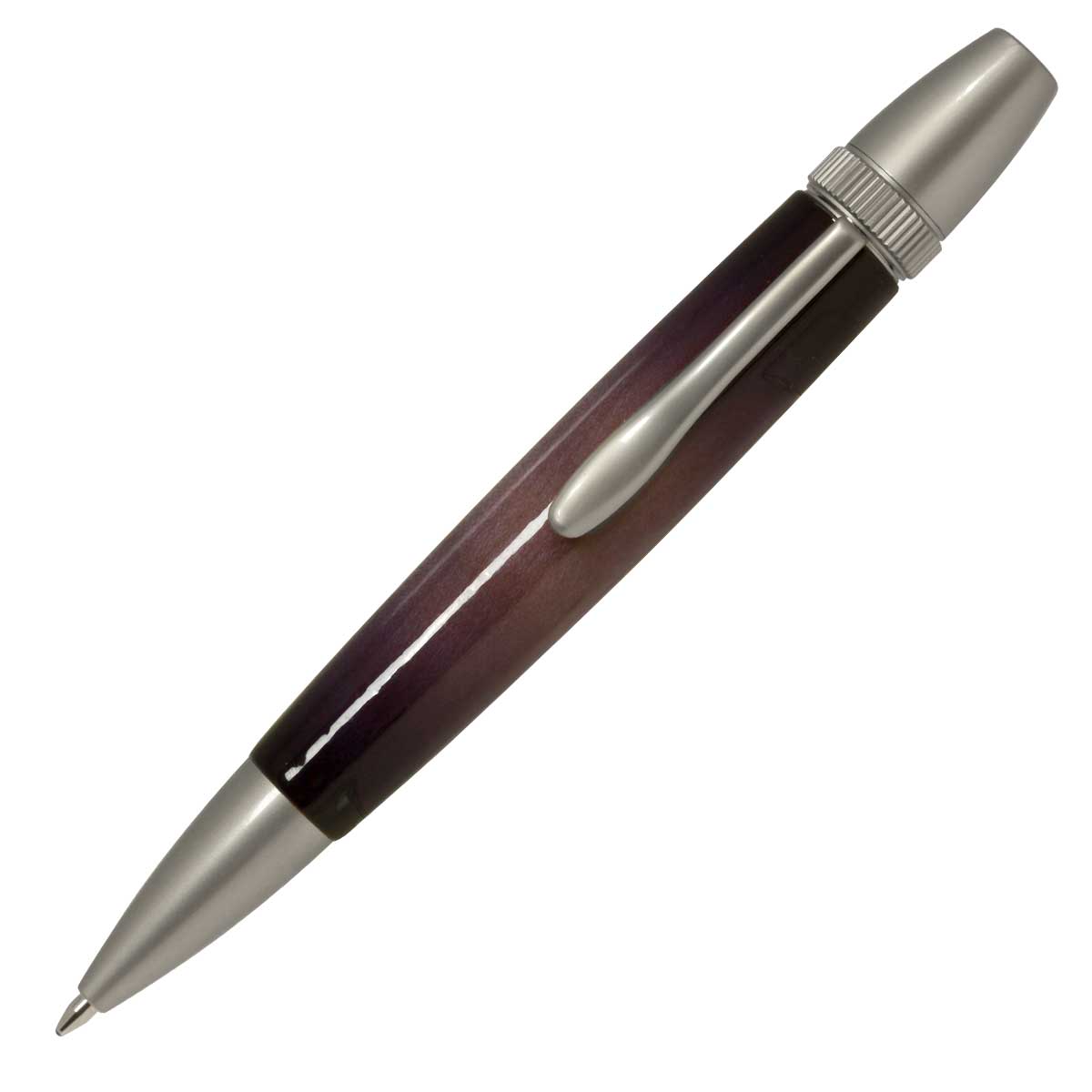 ボールペン F-STYLEAir Brush Wood Pen エアーブラシ ウッドペン ギター塗装 PURPLE パープルカーリーメイプル かえで 楓 TGT1611 即日