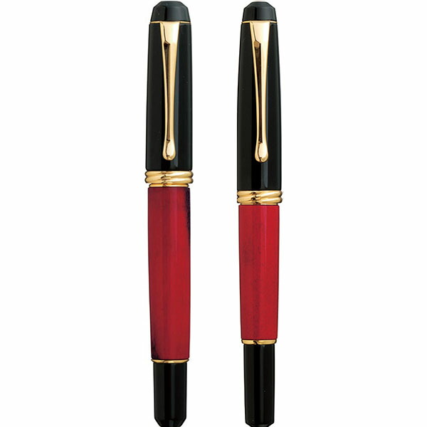 人気新品入荷 お取り寄せ 万年毛筆 くれ竹 Kuretake 夢銀河 鹿角 古代日本茜染め 万年毛筆万年筆 セット