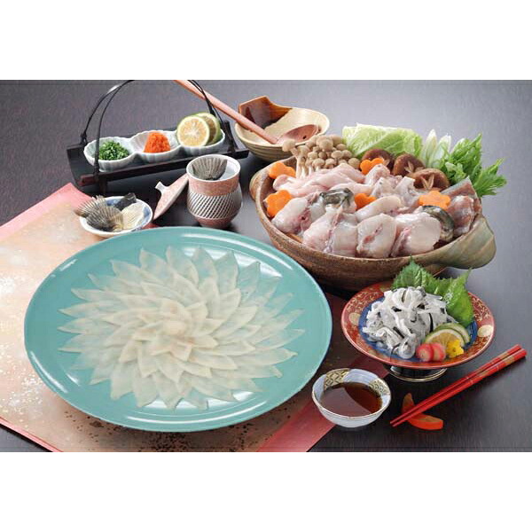 内祝い お返し 出産 メッセージカード 無料 山口 山賀 天然 トラフグ 刺身 ちり セット 皮刺し ちり鍋 鍋だし 海鮮鍋 海産品 贈り物 出産祝い お礼 結婚 入学 新築 快気 祝い 香典返し お祝い返し 送料無料 25000円 夏ギフト お中元 入学祝い [袋N] (SK)軽｜ギフト＆内祝いのアイプレゼンツ