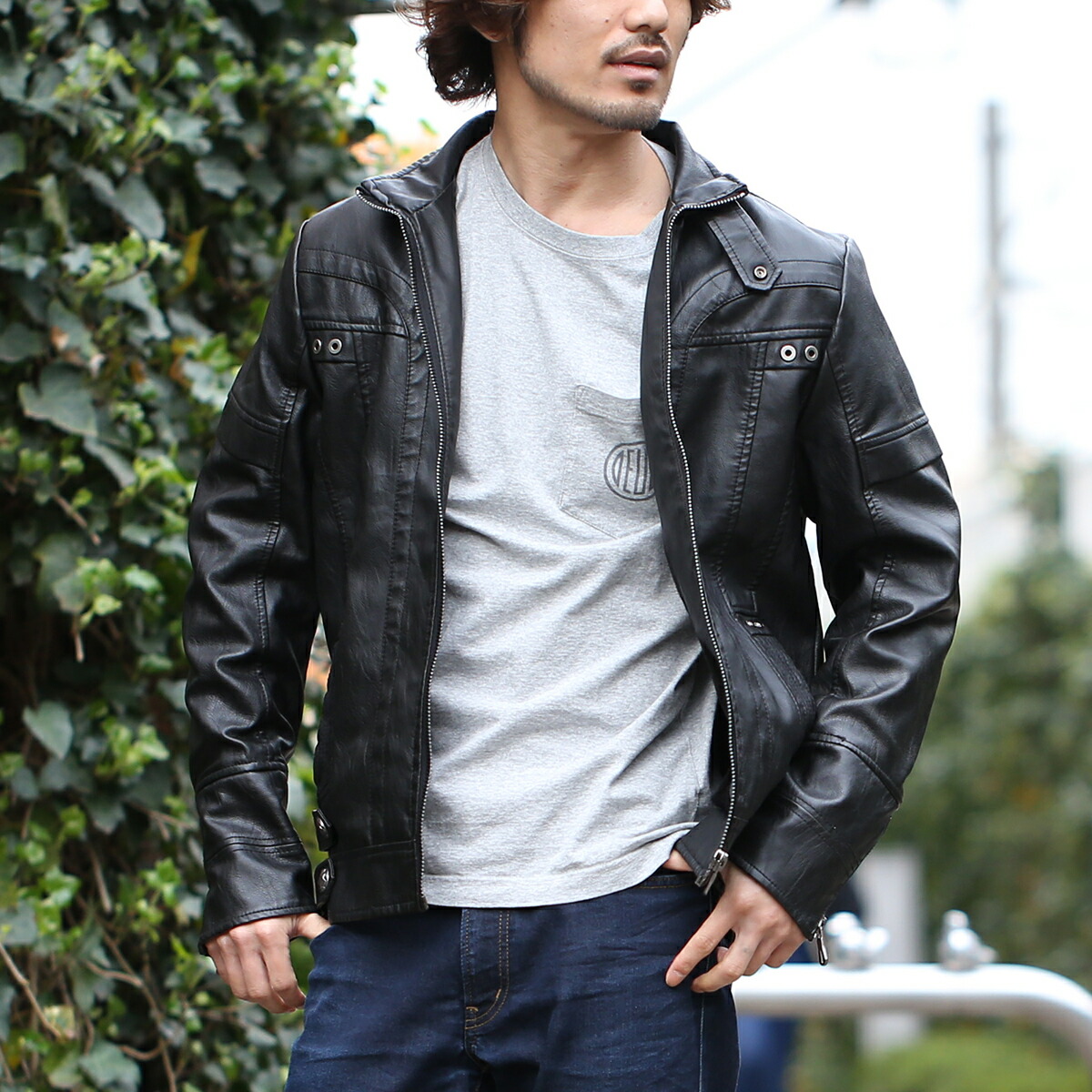 楽天市場】RUDETRIBE ルードトライブ ライダースレザージャケット