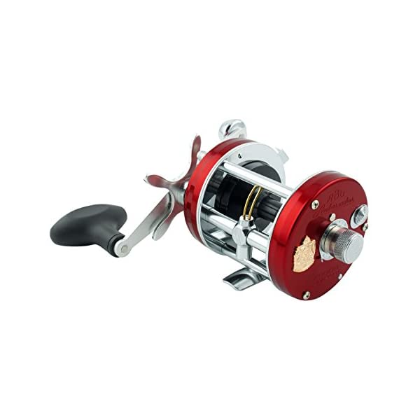アブガルシア 木管 つり銭御先棒  つり銭具 釣具 Abu Garcia Ambassedeur 7000c Compact Multiplier Reel, Red/Silver