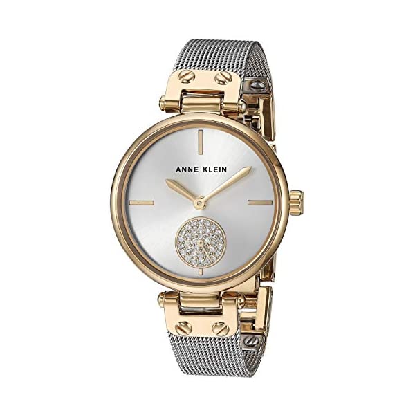 アンクライン Anne Klein 腕時計 ウォッチ 時計 レディース 女性用 スワロフスキー Anne Klein Women's Swarovski Crystal Accented Mesh Bracelet Watch｜i-selection
