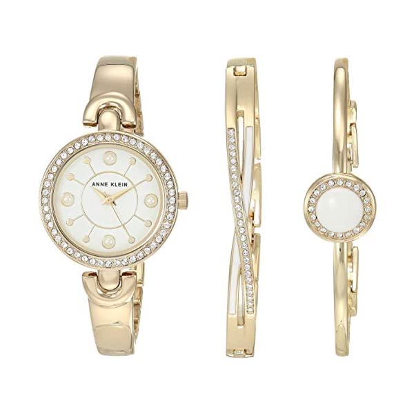 第1位獲得 アンクライン Anne Klein 腕時計 ウォッチ 時計 レディース 女性用 スワロフスキー Anne Klein Women S Swarovski Crystal Accented Watch And Bracelet Set 受賞店舗 Mirasport Pt