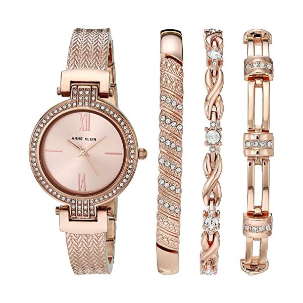 アンクライン Anne Klein 腕時計 ウォッチ 時計 レディース 女性用 スワロフスキー Anne Klein Women's Swarovski Crystal Accented Watch and Bracelet Set, AK/3584 20,273円