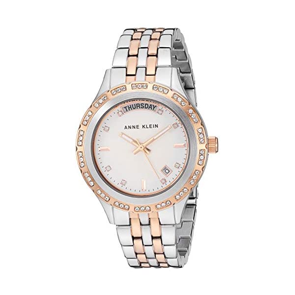 売り切れ必至 アンクライン Anne Klein 腕時計 ウォッチ 時計 レディース 女性用 スワロフスキー Anne Klein Women S Swarovski Crystal Accented Day Date Function Two Tone Bracelet Watch Ak 3475svrt 新品本物 Palomar Com Br