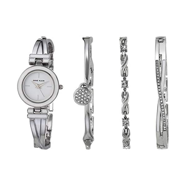 出産祝い アンクライン Anne Klein 腕時計 ウォッチ 時計 レディース 女性用 スワロフスキー Anne Klein Women S Swarovski Crystal Accented White And Silver Tone Watch And Bracelet Set Ak 3576wtst I Selection 21公式店舗 Www Purpleforparents Us