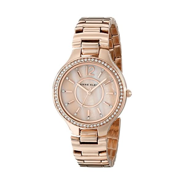 アンクライン Anne Klein 腕時計 ウォッチ 時計 レディース 女性用 スワロフスキー Anne Klein Women's AK/1854RMRG Swarovski Crystal Accented Rose Gold-Tone Bracelet Watch