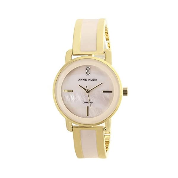 アンクライン Anne Klein 腕時計 ウォッチ 時計 レディース 女性用 Anne Klein Women's Mother of Pearl Dial Gold Tone Metal Bracelet Watch AK/2812LPGB