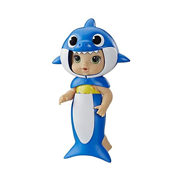 ベビーアライブ 赤ちゃん 人形 ベビードール おままごと 着せ替え フィギュア 知育玩具 Baby Alive- Baby Shark Brunette, Multicolour (Hasbro E8595FF1)
