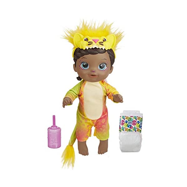ベビーアライブ 赤ちゃん 人形 ベビードール おままごと 着せ替え フィギュア 知育玩具 Baby Alive Rainbow Wildcats Doll, Lion, Accessories, Drinks, Wets, Lion Toy for Kids Ages 3 Years and Up, Black Hair 8,044円