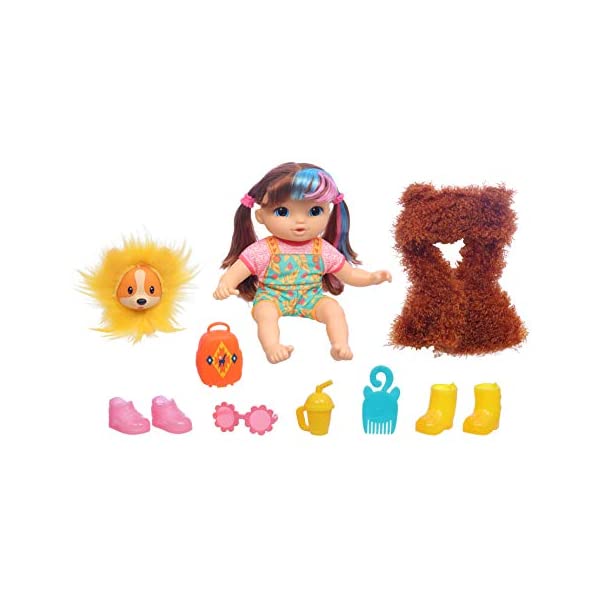 ベビーアライブ 赤ちゃん 人形 ベビードール おままごと 着せ替え フィギュア 知育玩具 Littles by Baby Alive, Fantasy Styles Squad Doll, Little Harlyn, Safari Accessories, Straight Brown Hair Toy for Kids Ages 3 Years and Up