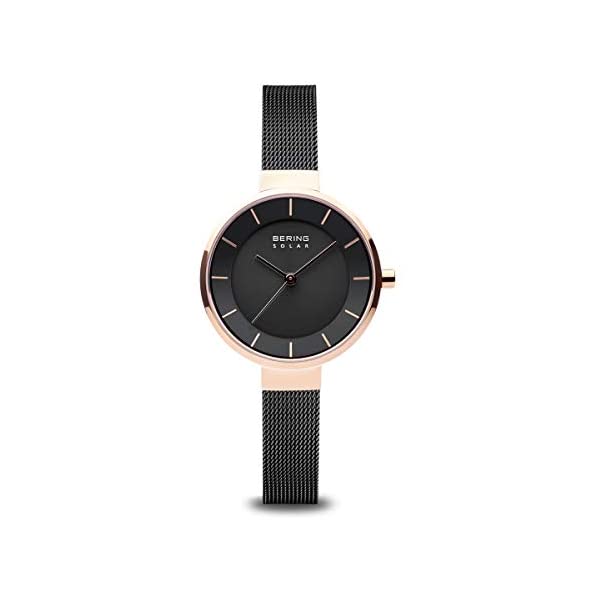 ベーリング 腕時計 ウォッチ BERING 14631-166 レディース 女性用 ソーラー電池 太陽電池 BERING Women's Solar Powered Watch with Stainless Steel Strap, Black, 10 (Model: 14631-166) 北欧デザイン スカンジナビアデザイン|i-selection