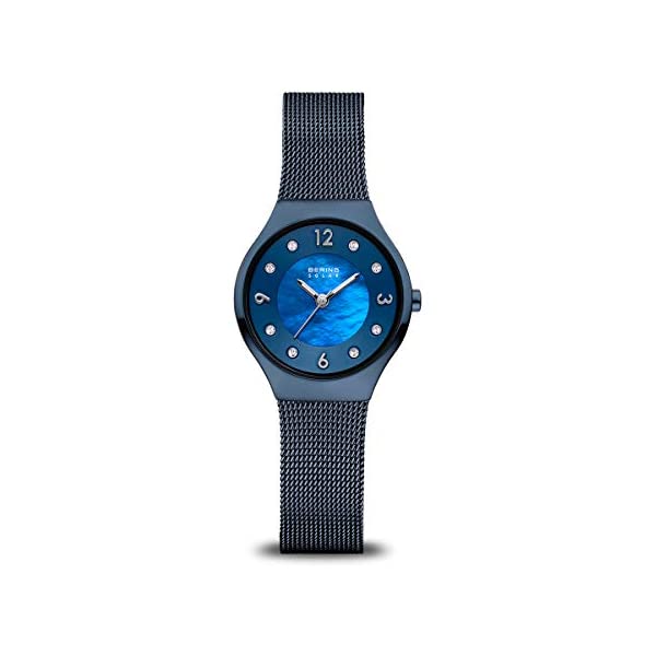 ベーリング 腕時計 ウォッチ BERING 14427-393 レディース 女性用 ソーラー電池 太陽電池 BERING Women's Solar Powered Watch with Stainless Steel Strap, Blue, 15 (Model: 14427-393) 北欧デザイン スカンジナビアデザイン｜i-selection 35,100円