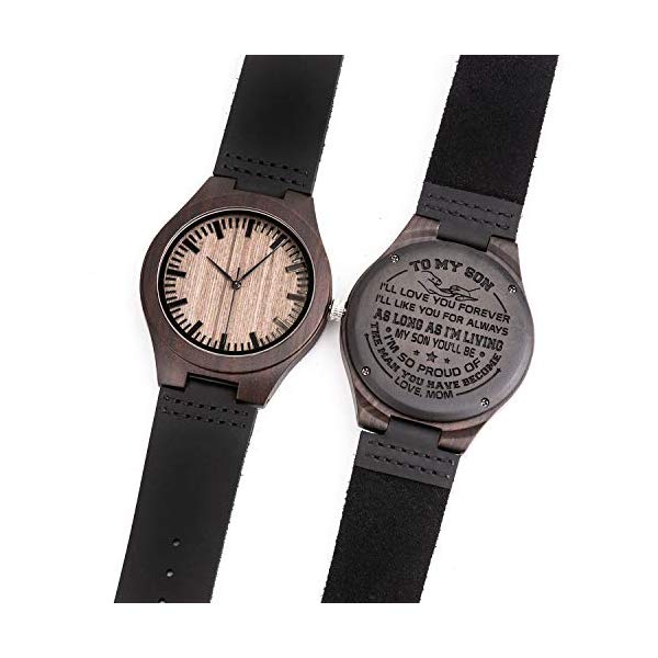 ボボバード BOBO BIRD ウオッチ 木製 時辰儀 ウッドウォッチ メンズ 成人男性用 Mens Customized Engraved Wooden Watches Quartz Casual Wristwatches for Men Husband Boyfriend Dad Son Family Friends Personalized Gift