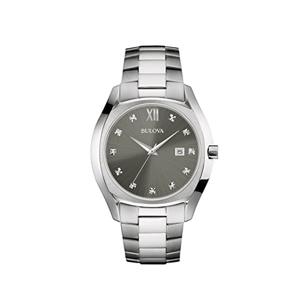 ブローバ 腕時計 ウォッチ BULOVA 96D122 時計 クラシック クォーツ メンズ 男性用 Bulova Classic Quartz Mens Watch, Stainless Steel Diamond , Silver-Tone (Model: 96D122)|i-selection