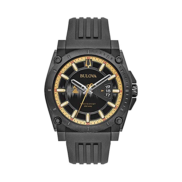 ブローバ 腕時計 ウォッチ BULOVA 98B294 時計 クォーツ メンズ 男性用 Bulova Grammy Quartz Mens Watch, Stainless Steel with Black Silicone Strap, Black (Model: 98B294)|i-selection
