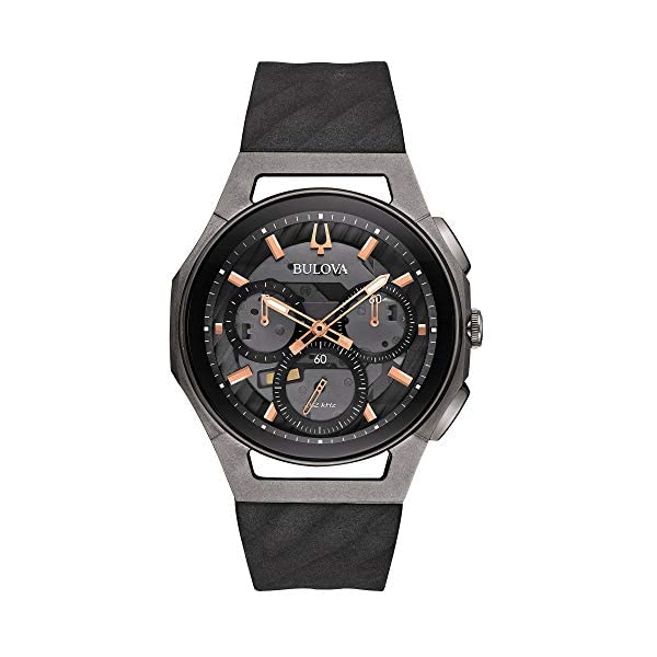 ブローバ 腕時計 ウォッチ BULOVA 98A162 時計 カーブ クロノグラフ Bulova CURV Chronograph Black and Titanium Watch 98A162