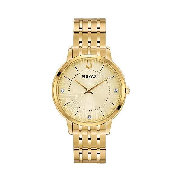ブローバ 腕時計 ウォッチ BULOVA 97P123 時計 クラシック クォーツ レディース 女性用 Bulova Classic Quartz Ladies Watch, Stainless Steel Diamond , Gold-Tone (Model: 97P123)｜i-selection 41,399円