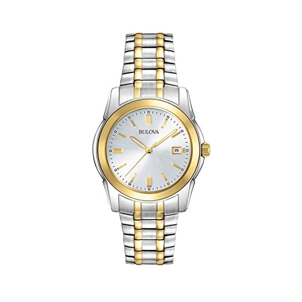 ブローバ ウオッチ ご覧なさる BULOVA 98H18 時辰儀 古典派音楽 石英 メンズ 成人男性用 Bulova Classic Quartz Calendar Mens Watch, Stainless Steel , Two-Tone (Model: 98H18)