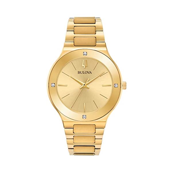 ブローバ 腕時計 ウォッチ BULOVA 9.7E+101 時計 メンズ 男性用 Men's Bulova Futuro Gold-Tone Diamond Accent Watch 97E100