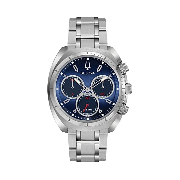 ブローバ 腕時計 ウォッチ BULOVA 96A185 時計 カーブ アナログ クォーツ メンズ 男性用 Bulova Men's Curv Collection Analog-Quartz Watch with Stainless-Steel Strap, Silver, 22 (Model: 96A185)