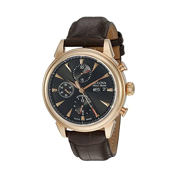 ブローバ 腕時計 ウォッチ BULOVA 64C105 時計 オートマチック 自動巻き メンズ 男性用 Bulova Men's 'Gemini' Swiss Automatic Stainless Steel and Brown Leather Casual Watch (Model: 64C105)|i-selection
