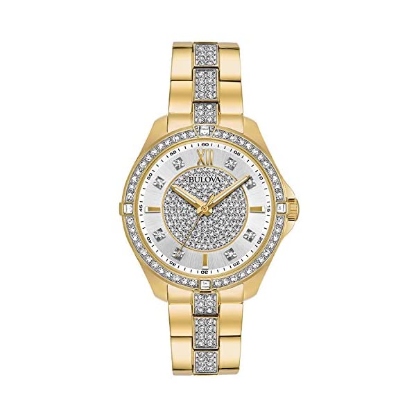 ブローバ 腕時計 ウォッチ BULOVA 98L228 時計 レディース 女性用 Bulova Women's 98L228 Swarovski Crystal Gold Tone Bracelet Watch
