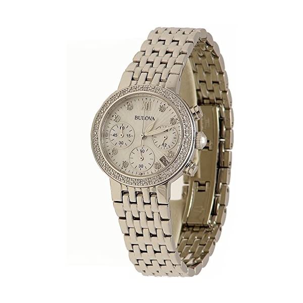 ブローバ 腕時計 ウォッチ BULOVA 96R204 時計 Bulova Stainless Steel Diamond Watch
