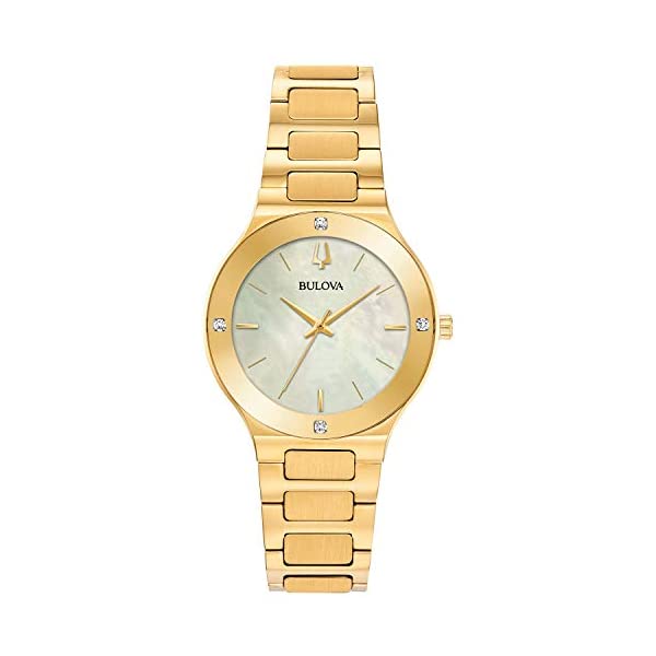 ブローバ ウォッチ 御覧なさる BULOVA 97R102 時辰儀 石英 レディース お上さん用 Bulova Modern Quartz Ladies Watch, Stainless Steel Diamond , Gold-Tone (Model: 97R102)
