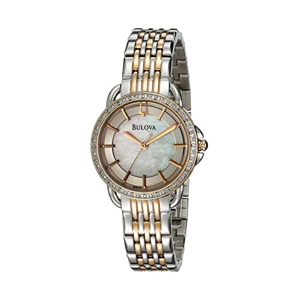 ブローバ 腕時計 ウォッチ BULOVA 98R144 時計 レディース 女性用 Bulova Women's 98R144 Diamond Rose and Stainless Steel Two Tone Watch