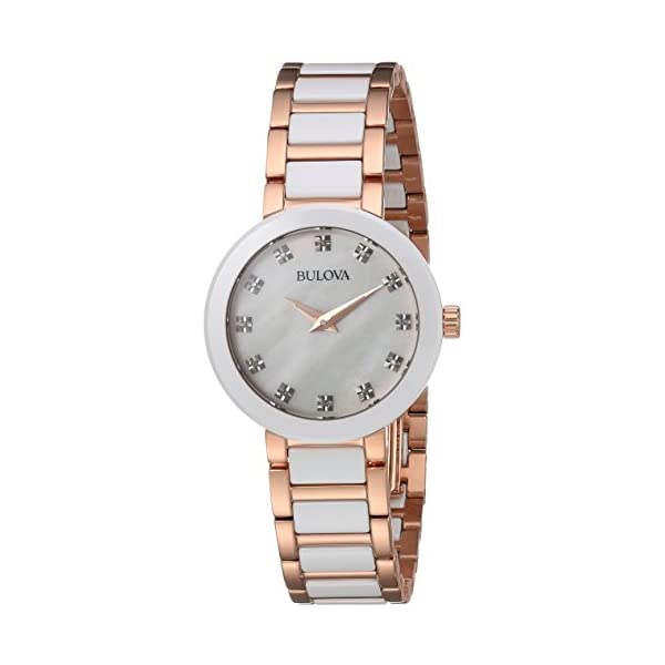 ブローバ 腕時計 ウォッチ BULOVA 98P160 時計 アナログ クォーツ レディース 女性用 Bulova Women's Analog-Quartz Watch with Stainless-Steel Strap, Two Tone, 14 (Model: 98P160)