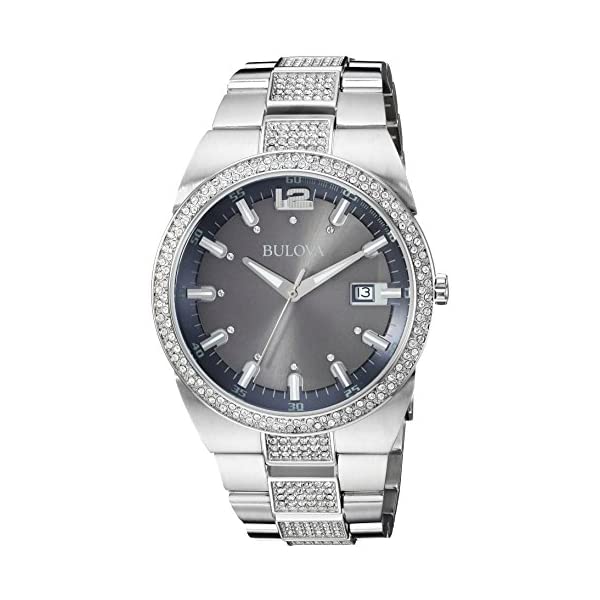 ブローバ 腕時計 ウォッチ BULOVA 96B221 時計 アナログ クォーツ メンズ 男性用 Bulova Men's 96B221 Crystal Analog Display Japanese Quartz Silver Watch