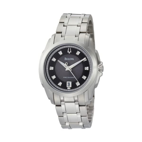 ブローバ ウォッチ 御覧なさる BULOVA 96D110 時辰儀 プレシジョニスト メンズ 成人男性用 Bulova Men\u0027s 96D110 Precisionist Longwood Diamond Black Dial Bracelet Watch