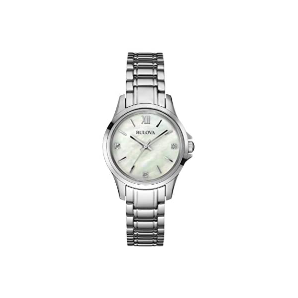 ブローバ ウォッチ 御覧なさる BULOVA 96P152 時辰儀 レディース お上さん用 Bulova 96P152 Ladies Diamonds White Silver Watch
