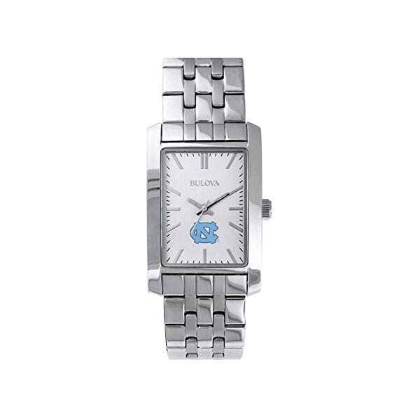 ブローバ 腕時計 ウォッチ BULOVA 時計 レディース 女性用 Bulova Women's North Carolina Tarheels UNC Silver Rectangle Watch