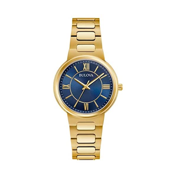 ブローバ ウォッチ 御覧なさる BULOVA 97L165 時辰儀 レディース お上さん用 Bulova 97L165 Women\u0027s Gold Tone Stainless Steel Casual Blue Dial Dress Watch