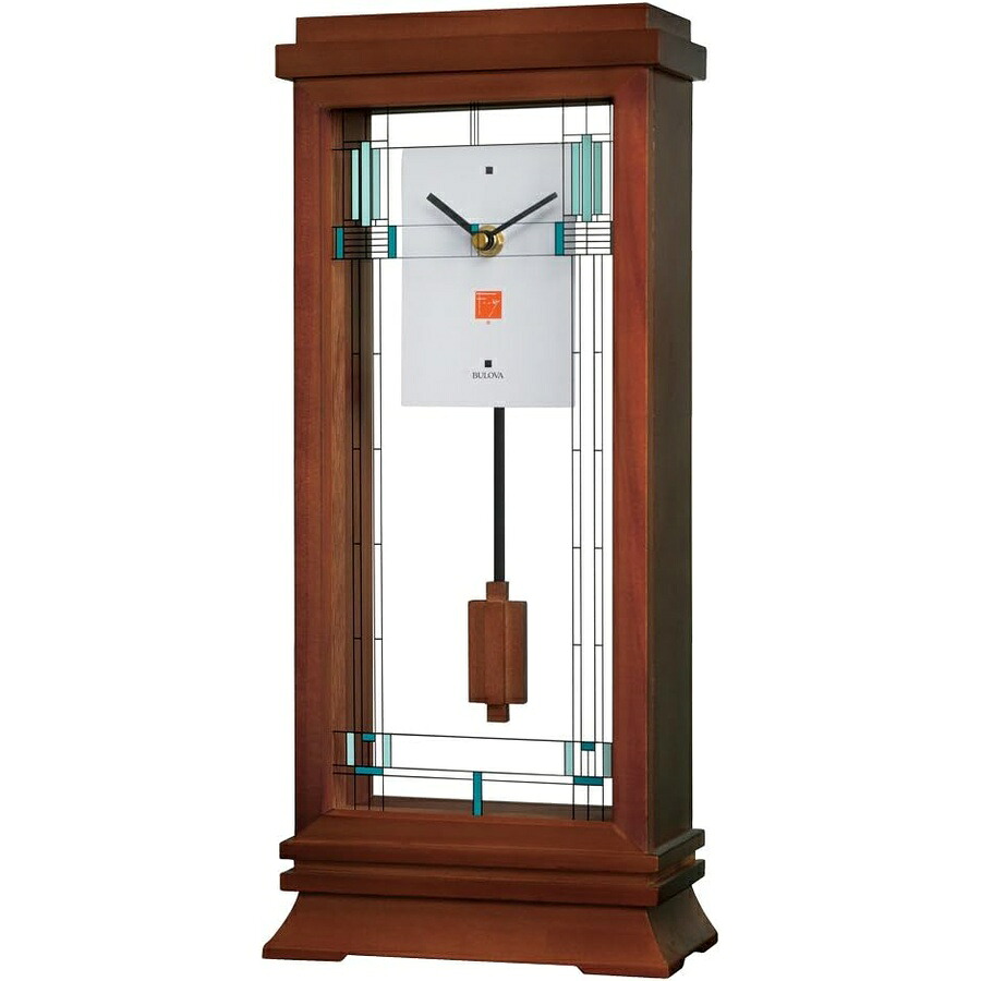 ブローバ 置時計 B1839 ウィリッツ 真っ正直 ロイド 点火装置 マントル時辰儀 Bulova B1839 Wilits Frank Lloyd Wright Mantel Clock