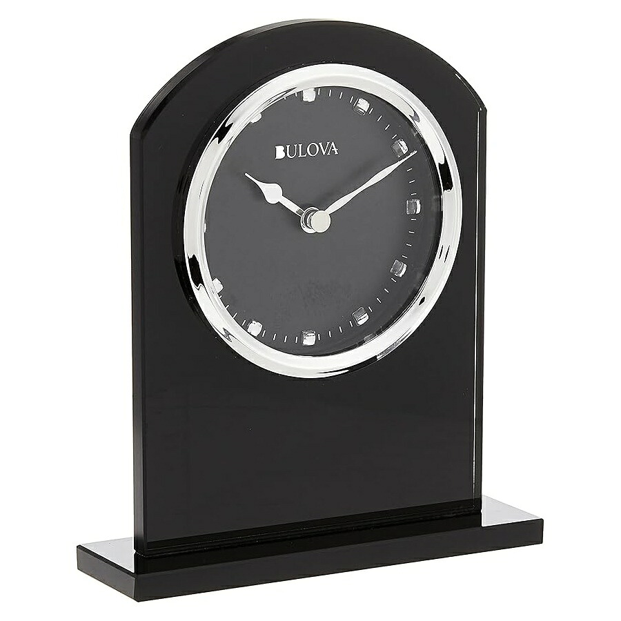 ブローバ 置時計 B5010 エボニー 水晶 学習机 時辰儀 黒いこと Bulova B5010 Ebony Crystal Desk Clock, Black